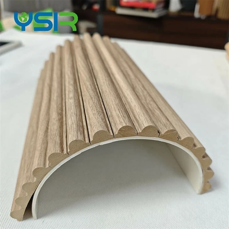 Panel Dinding Slat MDF Separuh Bulat
